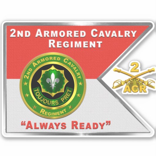 2e Pantserregiment ACR Sticker (Voorkant)