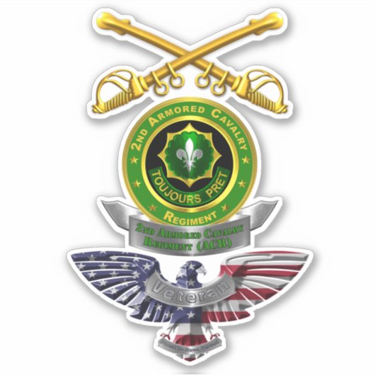 2e Pantserregiment ACR Sticker (Voorkant)