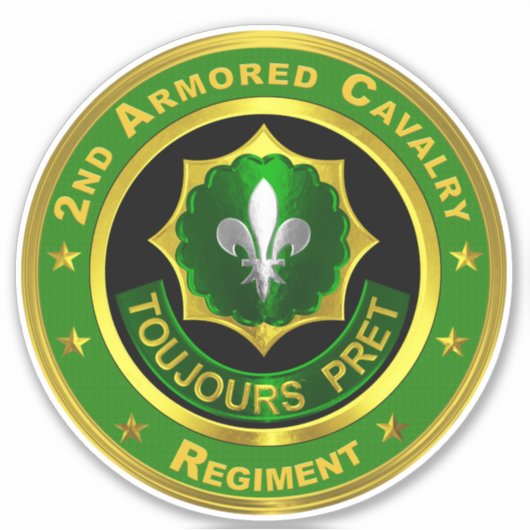 2e Pantserregiment ACR Sticker (Voorkant)