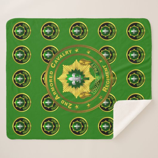 2e Pantserregiment CAV Sherpa Blanket Deken (Voorkant (horizontaal))