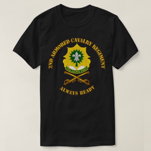 2e Pantserregiment DUI altijd klaar T-shirt (Design voorkant)