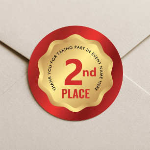 2e plaats evenement medaille competitie sticker ro