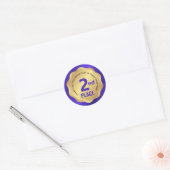 2e plaats medaille competitie sticker blauw en gou (Envelop)