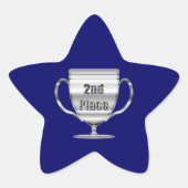 2e plaats Trofee Ster Sticker (Voorkant)