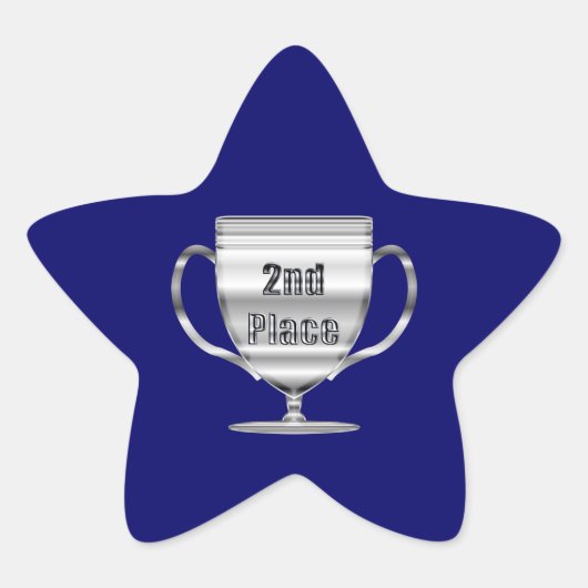 2e plaats Trofee Ster Sticker (Voorkant)