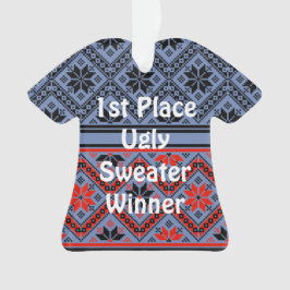 2e plaats Ugly kerstSweater Contest Ornament