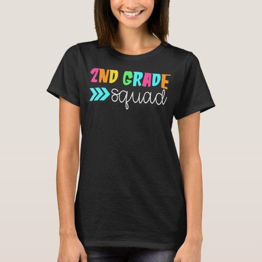 2e rang van het tweede rang naar de school t-shirt (Voorkant)