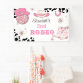 2e Rodeo Cowgirl Western verjaardagsfeestje Spandoek (Insitu)