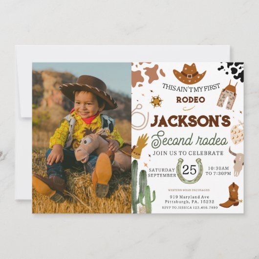 2e Rodeo verjaardag Dit is niet mijn 1e Rodeo Kaart (Voorkant)