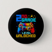 2e schooljaar onvergrendelde gamer eerste schoolda ronde button 5,7 cm (Voorkant)