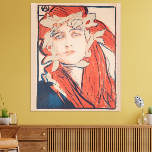 2e Tentoonstelling van de Sociëteit van Poolse Kun Canvas Afdruk (Insitu (Woonkamer))