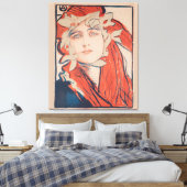 2e Tentoonstelling van de Sociëteit van Poolse Kun Canvas Afdruk (Insitu (Slaapkamer))