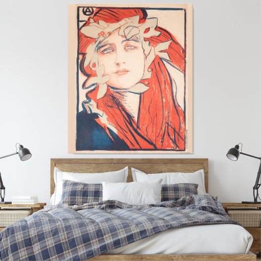 2e Tentoonstelling van de Sociëteit van Poolse Kun Canvas Afdruk (Insitu (Slaapkamer))