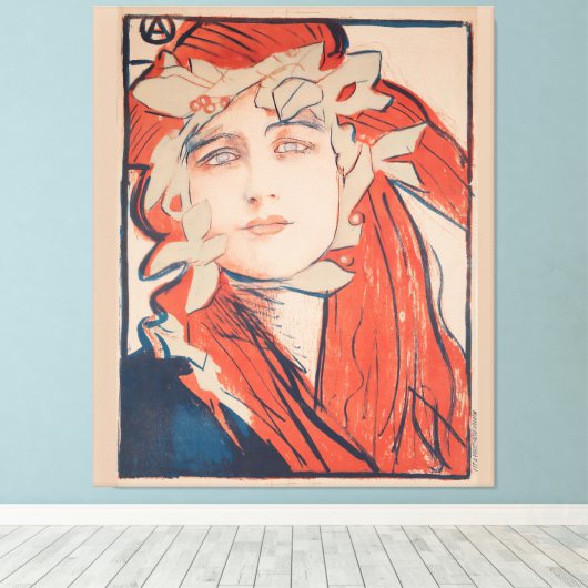 2e Tentoonstelling van de Sociëteit van Poolse Kun Canvas Afdruk (Insitu (Houten vloer))