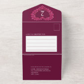 2e trouwdag foto rode garnet hart all in one uitnodiging (Buitenkant)