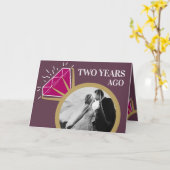 2e trouwdag garnet nu foto kaart (Gele Bloem)