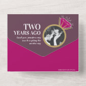 2e trouwdag garnet RSVP foto All In One Uitnodiging (Achterkant)