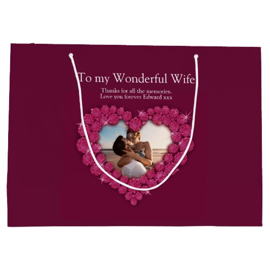 2e trouwdag - tuinfototas groot cadeauzakje (Achterkant)