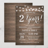 2e trouwdag uitnodiging rustieke hout (Voorkant / Achterkant)