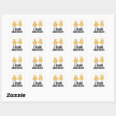 2e trouwjaar 2 jaar vierkante sticker (Vel)