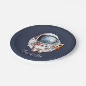 2e Twee De Maan Verjaardag Papieren Bordje (Gekanteld)