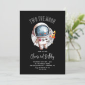 2e twee de maan verjaardagsfeestje kaart (Staand voorkant)