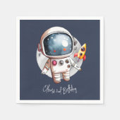 2e Twee De Maan Verjaardagspapier Servet (Voorkant)