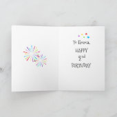 2e twee grote vuurwerksterren gelukkige tweede ver kaart (Binnen)