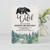 2e Twee Wilde verjaardag jongen rustieke bergen bo Kaart (Staand voorkant)