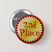 2e tweede plaats award Button,  Ronde Button 5,7 Cm (Voorkant /achterkant)