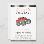 2e Tweede Verjaardag Party Cars Party Two Fast Kaart (Voorkant)