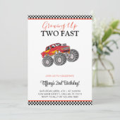 2e Tweede Verjaardag Party Cars Party Two Fast Kaart (Staand voorkant)