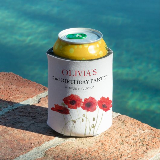 2e Tweede Verjaardag Party Poppies Baby Girl Blikjeskoeler (Insitu Zwembad)