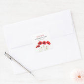 2e Tweede Verjaardag Party Poppies Baby Girl Vierkante Sticker (Envelop)