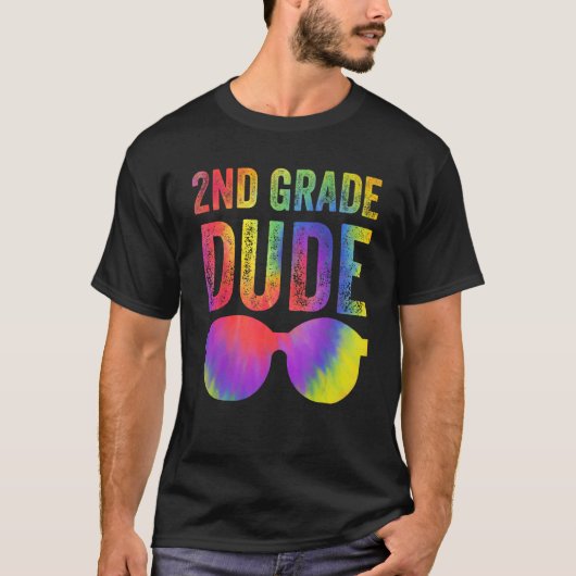 2e tweedegraads Dude Tie Dye Zonnebril Terug naar  T-shirt (Voorkant)