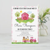 2e uitnodiging van de Birthday Party (Staand voorkant)