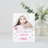 2e uitnodiging van de Birthday Party (Staand voorkant)