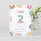 2e uitnodiging van de Birthday, uitnodiging voor e (Staand voorkant)
