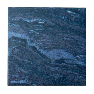 2e van de 2 Rich Blue Faux Granite Reproduction Tegeltje