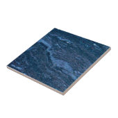 2e van de 2 Rich Blue Faux Granite Reproduction Tegeltje (Zijkant)