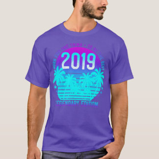 2e Verjaardag 2019 Esthetische Zonsondergang Palm T-shirt