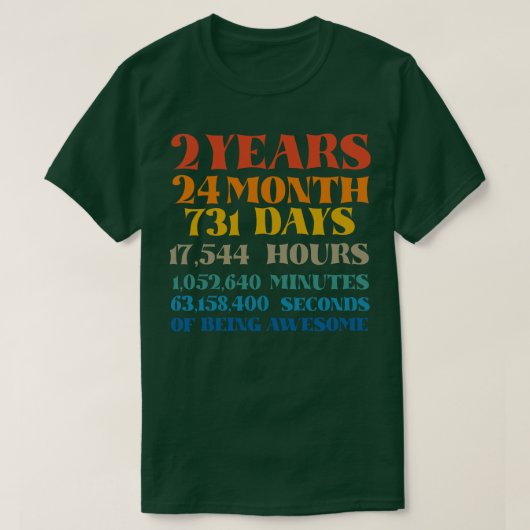 2e Verjaardag 2 jaar Geweldige Tshirt Bday (Design voorkant)