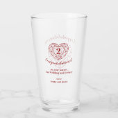 2e verjaardag 2 jaar liefde granaat op maat glas (Achterkant)