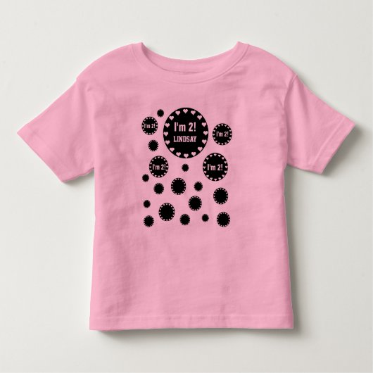 2e verjaardag 2 jaar oude leuke bubbels v06c kinder shirts (Voorkant)