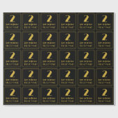 2e verjaardag ~ Art Deco Geïnspireerde look "2", n Cadeaupapier (Vlak)