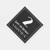 2e verjaardag ~ Art Deco Geïnspireerde look "2", n Servet (Hoek)