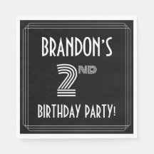 2e verjaardag: Art Deco Style + aangepaste naam