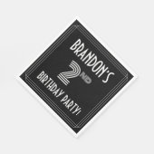 2e verjaardag: Art Deco Style + aangepaste naam Servet (Hoek)