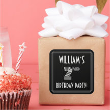 2e verjaardag: Art Deco Style & Custom Name