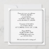 2e verjaardag: Art Deco Style met aangepaste naam Kaart (Achterkant)